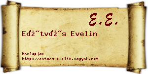 Eötvös Evelin névjegykártya